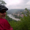 Praha Libuš - Zvole - Březová Oleško a výhled před sjezdem po skále na Davli